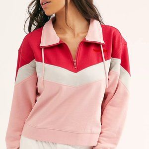 Wrangler Pink Half Zip Sweatshirt